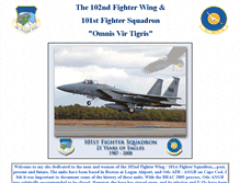 Tablet Screenshot of 102ndfighterwing.com